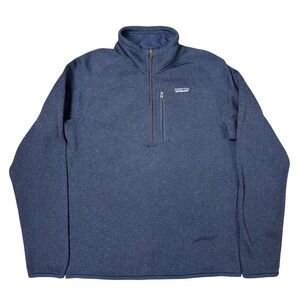 Patagonia Better Sweater 1/4 Zip Pullover Mens Small Blue Fleece 25523